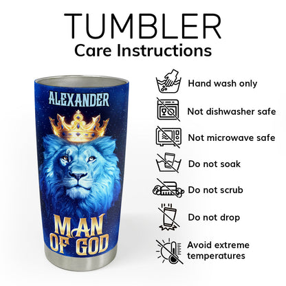 Faith-Inspired Man Of God - Personalized Stainless Steel Tumbler