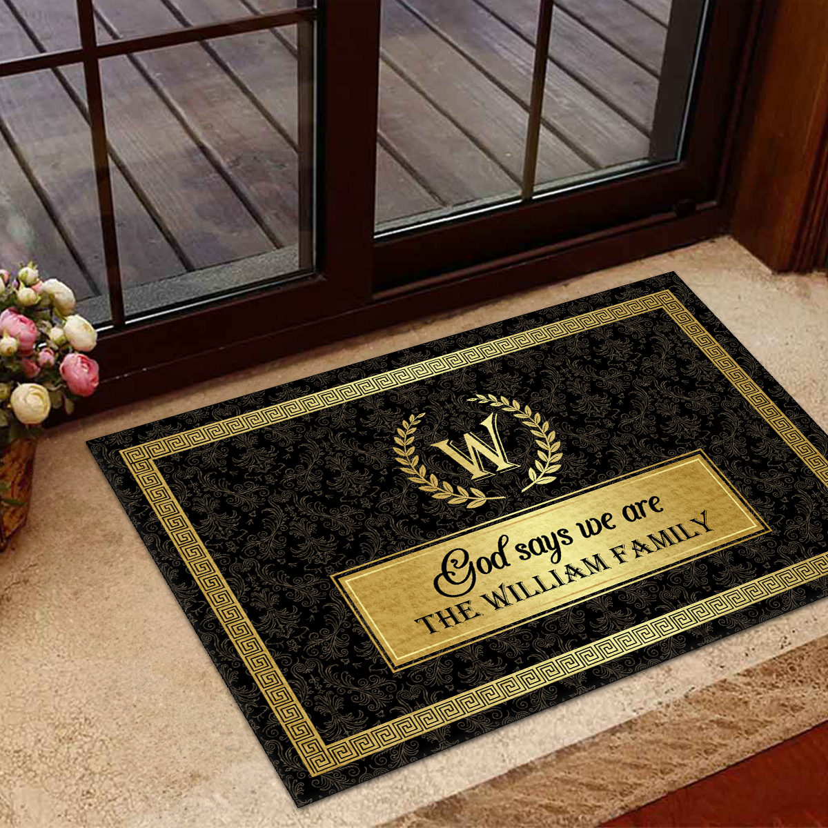 God Says We Are - Personalized Doormat - Christian Home Decor