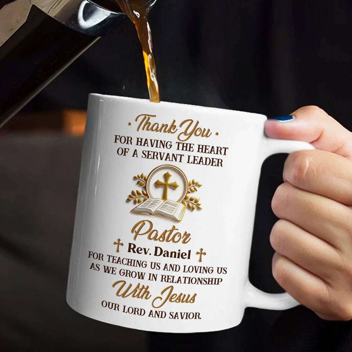 Faith-Inspired Gift for Pastor - Personalized Ceramic Coffee Mug