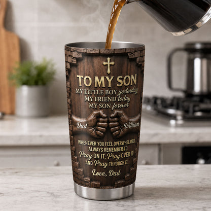 Faith-Inspired Gift for Son - Personalized Stainless Steel Tumbler