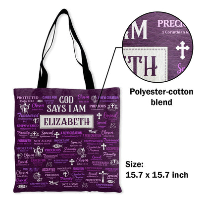 What God Says About You - Personalized Tote Bag for Mom GTTJS10003
