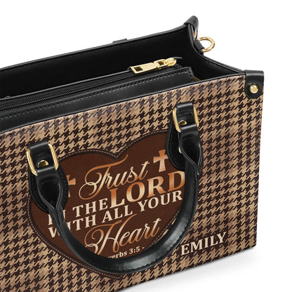 Trust In The Lord - Personalized Leather Handbag GMJSLB200034