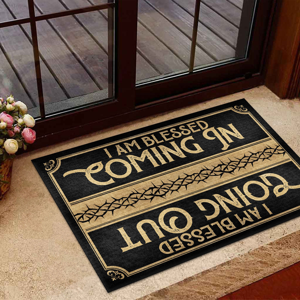 I Am Blessed Coming In - Christian Doormat - Inspirational Home Decor GDMJS10058