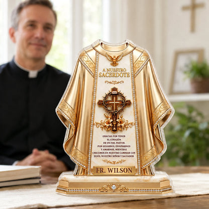 Heart of a Faithful Pastor - Personalized Acrylic Plaque GAPJS10027