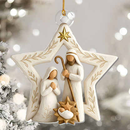Faith Inspirational Christmas Decor - Acrylic Ornament GOJS10055