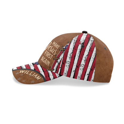 Make Jesus First Again - Personalized Classic Cap