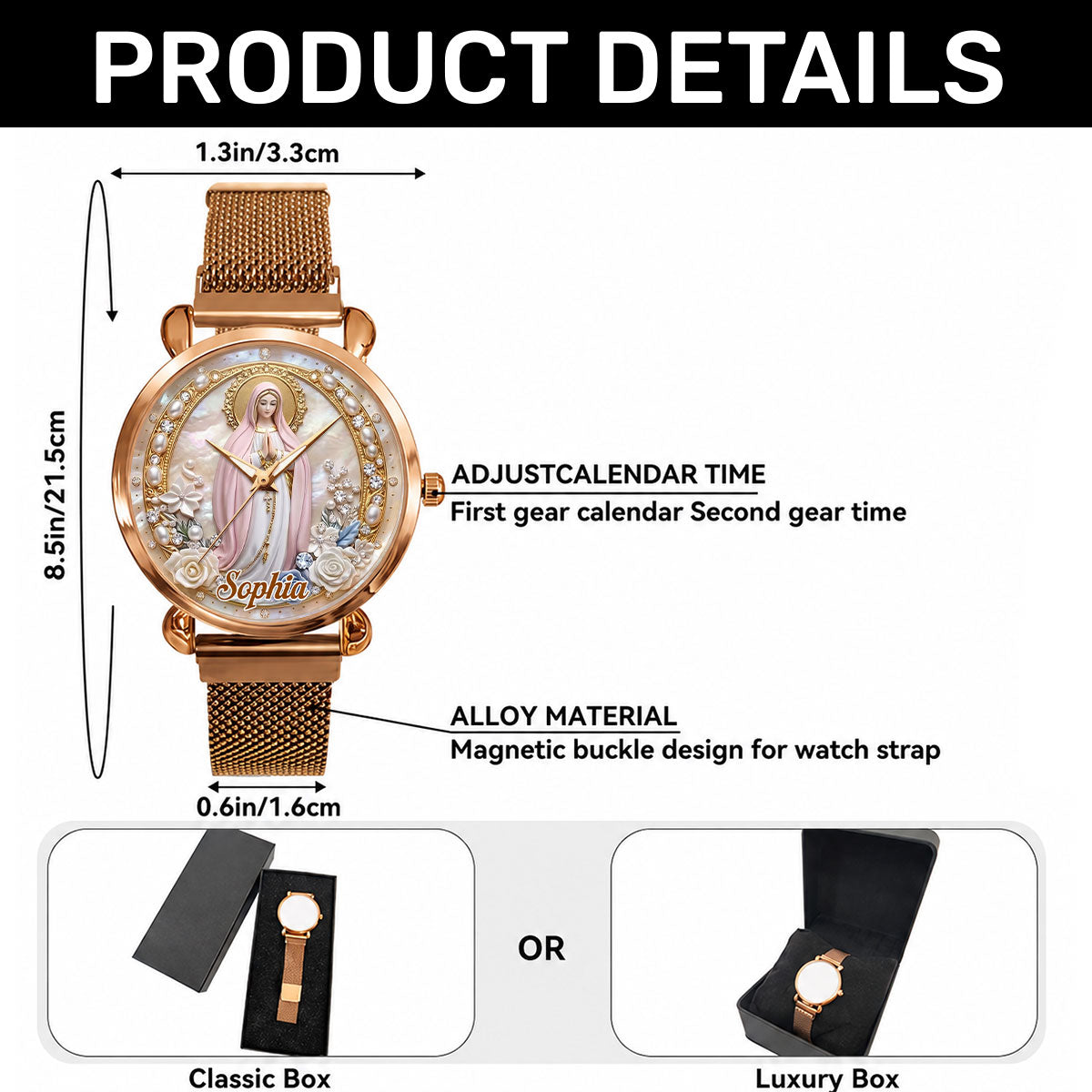 Our Lady Of Grace - Personalized Women's Wrist Watch TC100019
