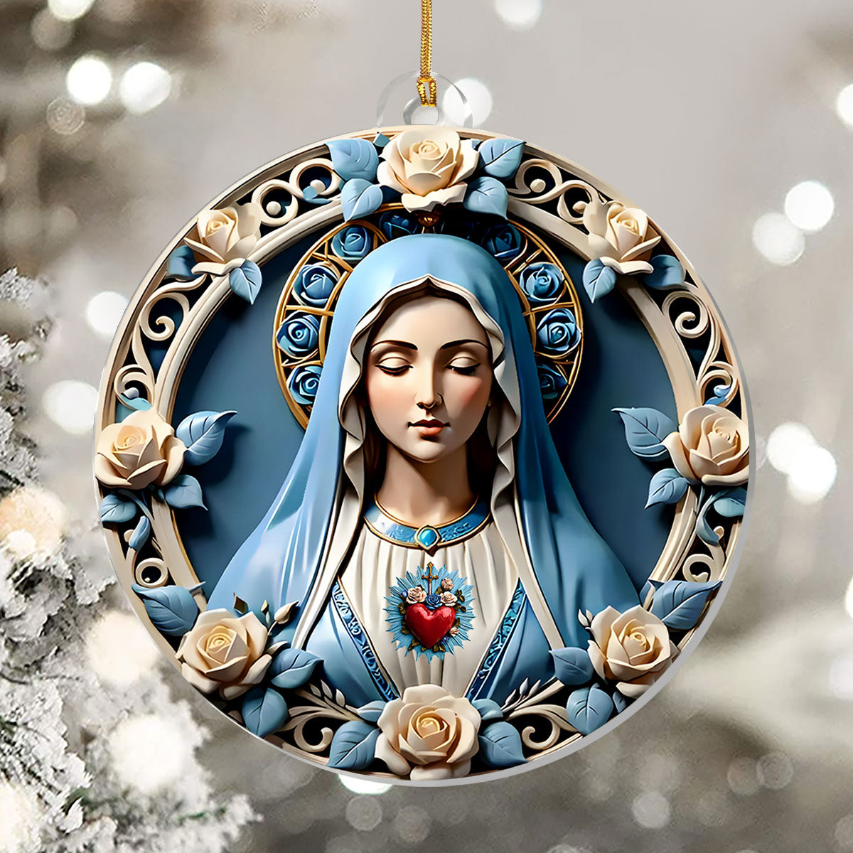 Sacred Heart Of Mary - Acrylic Ornament GOJS10056