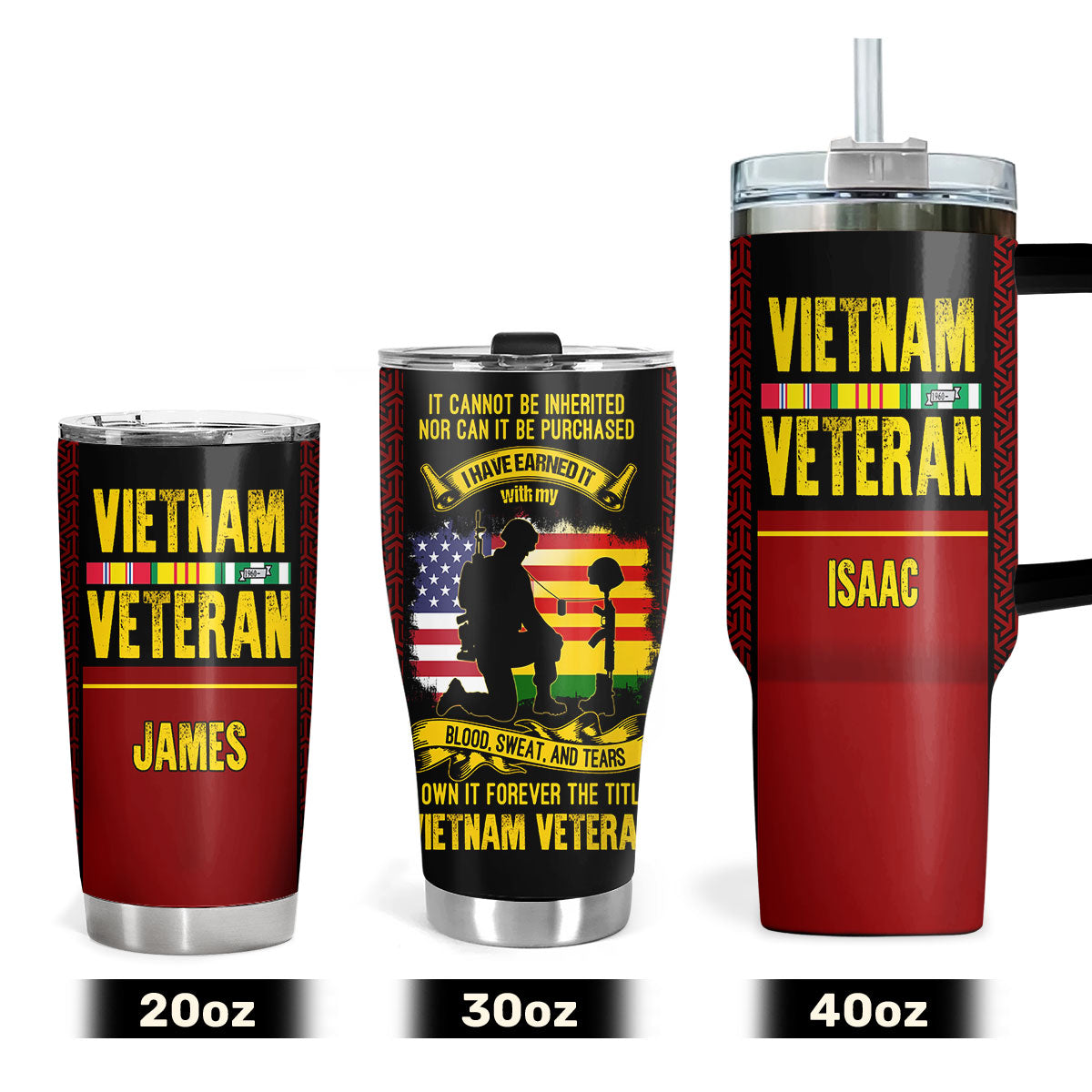 It Cannot Be Inherited - Personalized Military Tumbler
