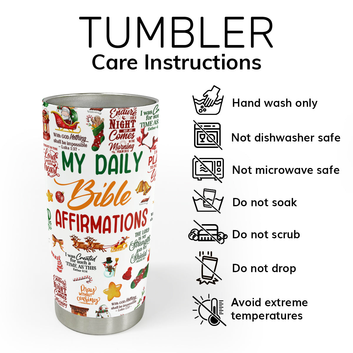 Faith Inspiration - Personalized Stainless Steel Tumbler