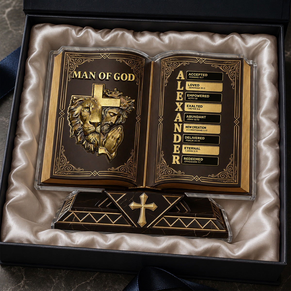 Faith-Inspired Man Of God - Personalized Acrylic Plaque GAPJS10045