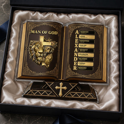 Faith-Inspired Man Of God - Personalized Acrylic Plaque GAPJS10045