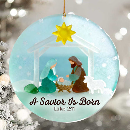 A Savior Is Born - Christmas Faith Acrylic Ornament GOJS10338