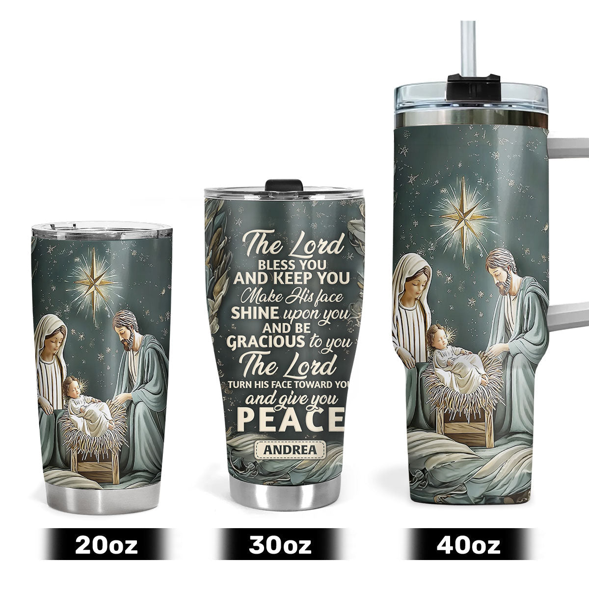 Faith-Inspired Gift for Family - Personalized Stainless Steel Tumbler