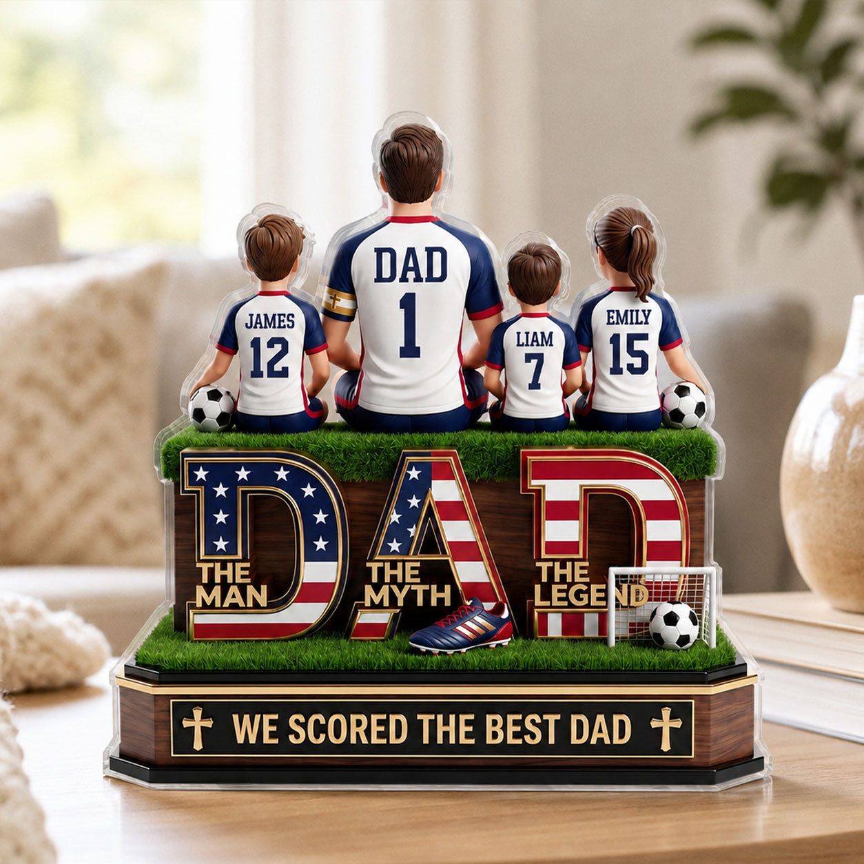 Best Dad - Personalized Custom Shaped Acrylic Plaque GAPJS10029