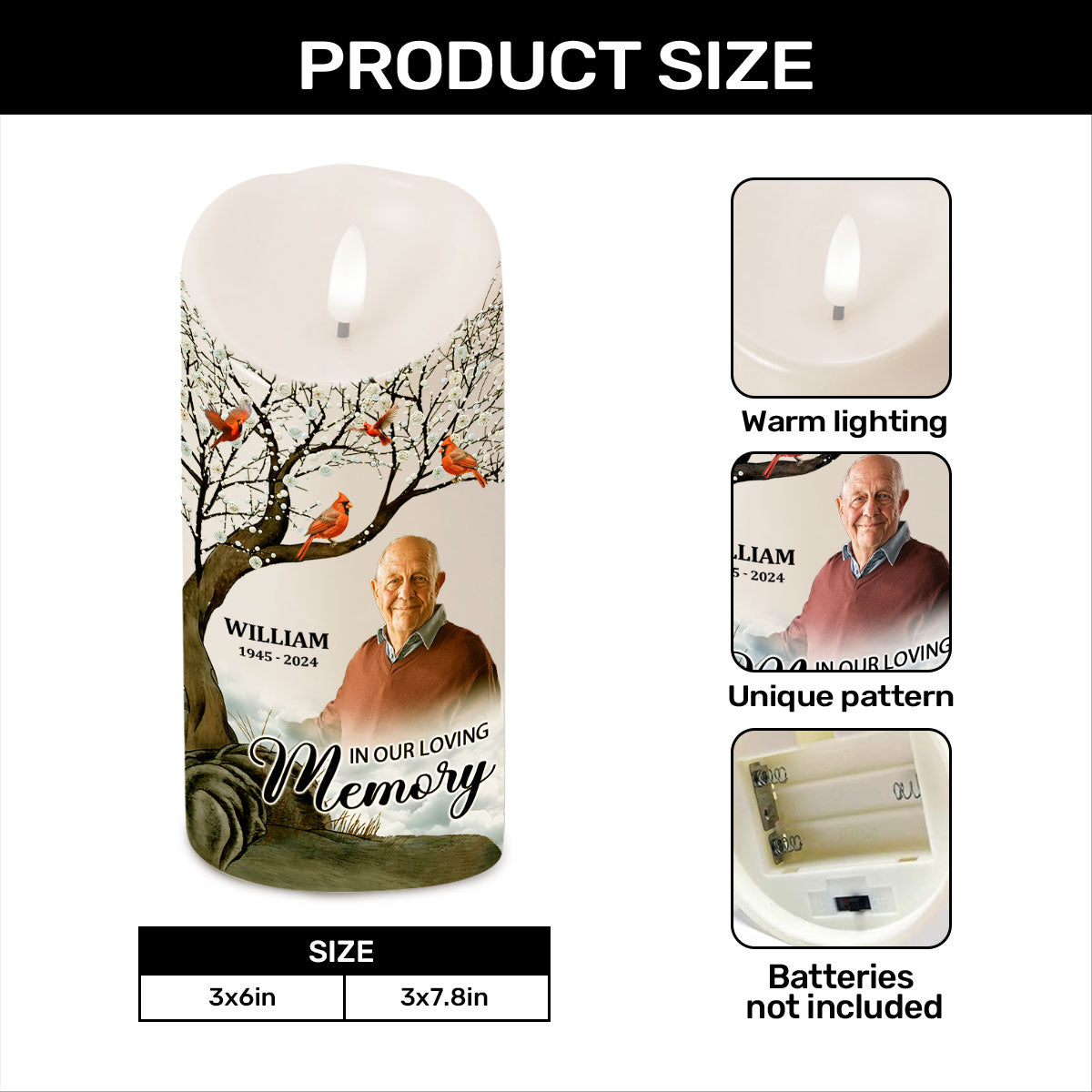 A Limb Has Fallen From Our Family Tree - Personalized Flameless LED Candle