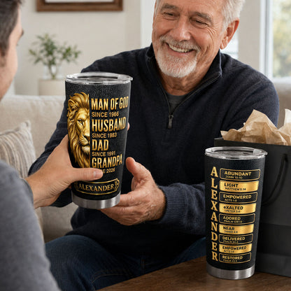 Man Of God Inspiration - Personalized Stainless Steel Tumbler