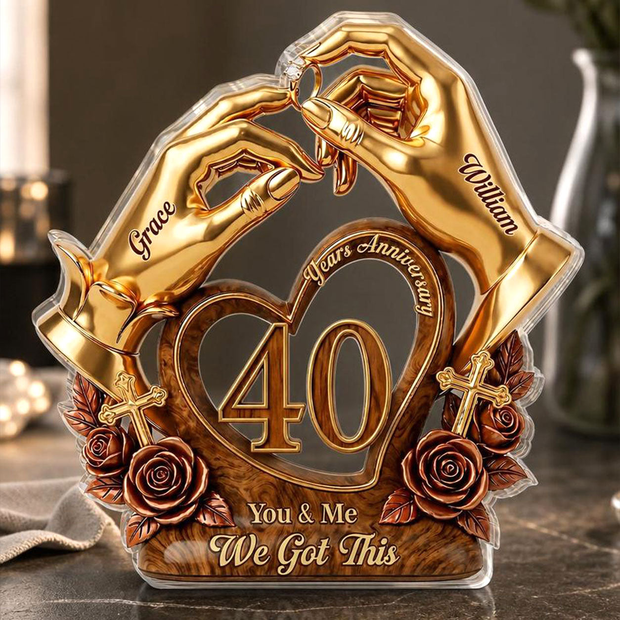 You & Me We Got This - Personalized Acrylic Plaque GAPJS10016