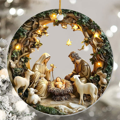 Faithful Religious Christmas Decor - Acrylic Ornament GOJS10015
