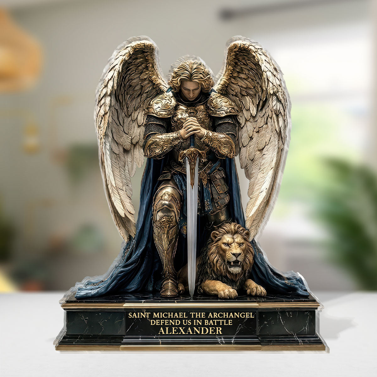 Saint Michael Protection - Personalized Acrylic Plaque GAPJS10073