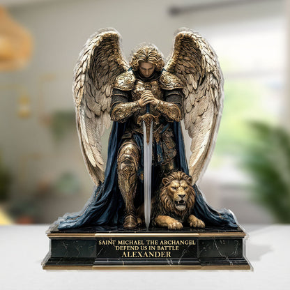 Saint Michael Protection - Personalized Acrylic Plaque GAPJS10073