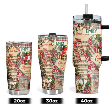 Christmas Vintage - Personalized Stainless Steel Tumbler