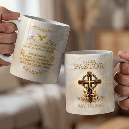 Heart Of A Servant Leader - Personalized Ceramic Coffee Mug