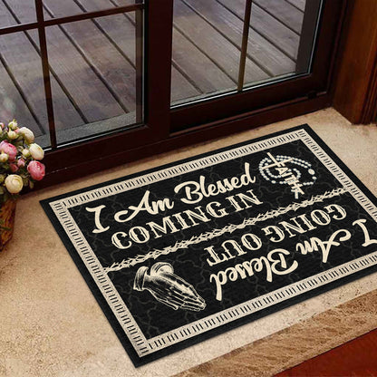 Blessed - Inspirational Christian Doormat - Rustic Home Decor GDMJS10057