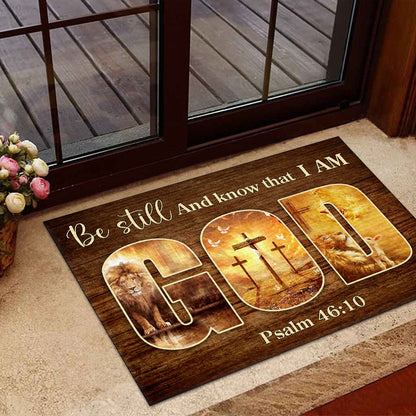 Be Still And Know That I Am God - Inspirational Doormat GDMJS10087