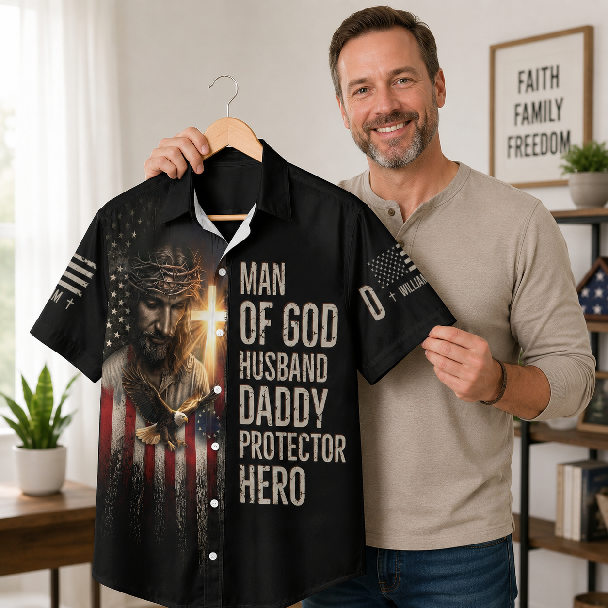 Man Of God Husband - Personalized Hawaiian Shirt