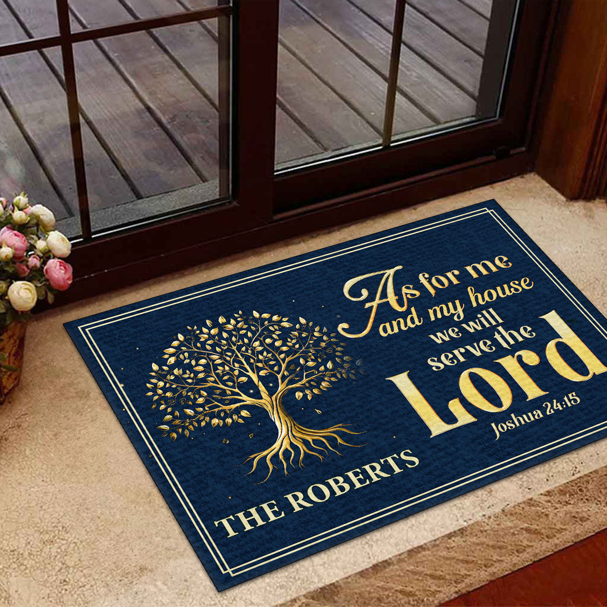 Rooted In Faith - Personalized Doormat - Christian Home Decor