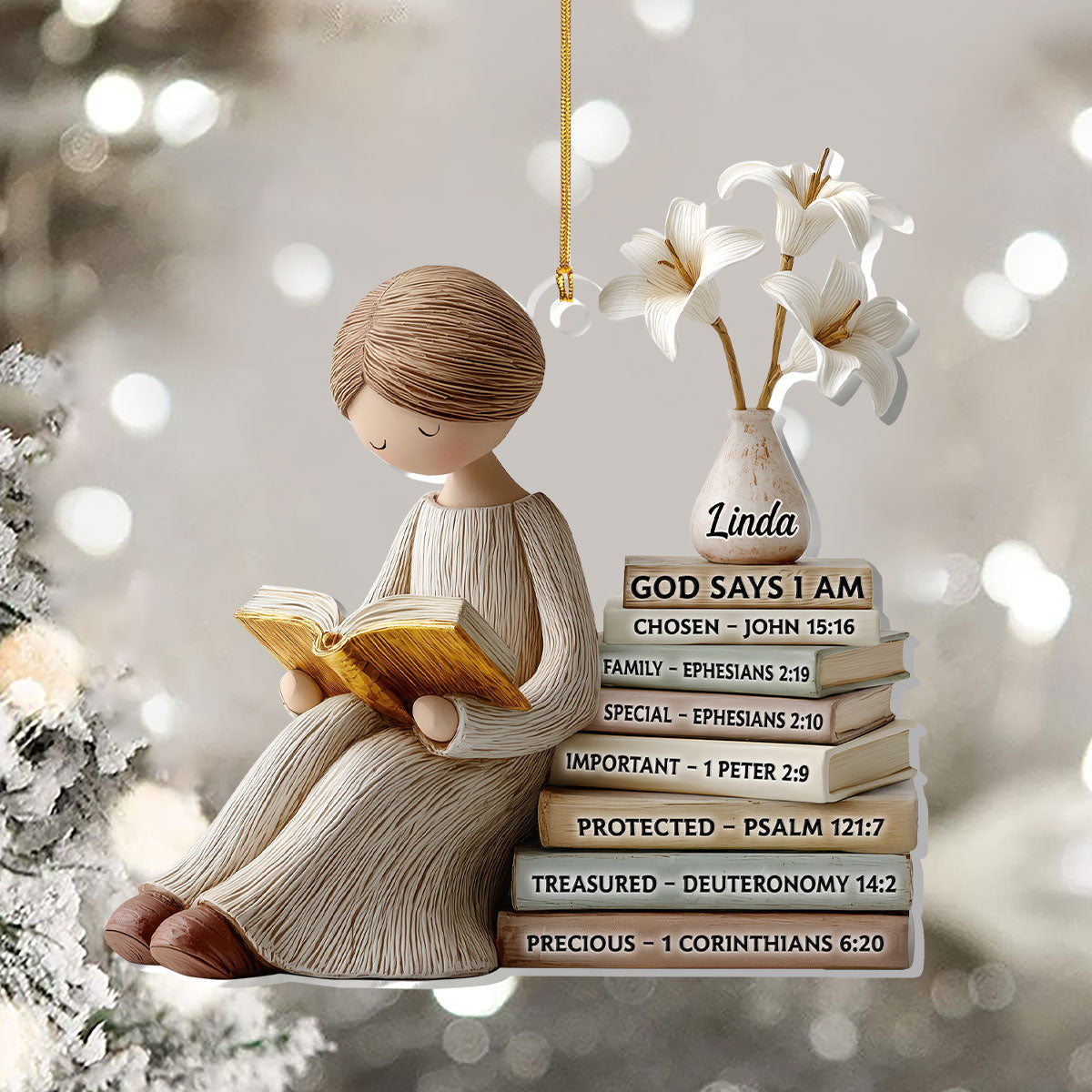 God Says I Am - Personalized Acrylic Ornament GOJS10353
