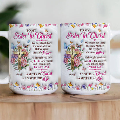 Romans 12:12 Faith Gift for Sister - Personalized Coffee Mug