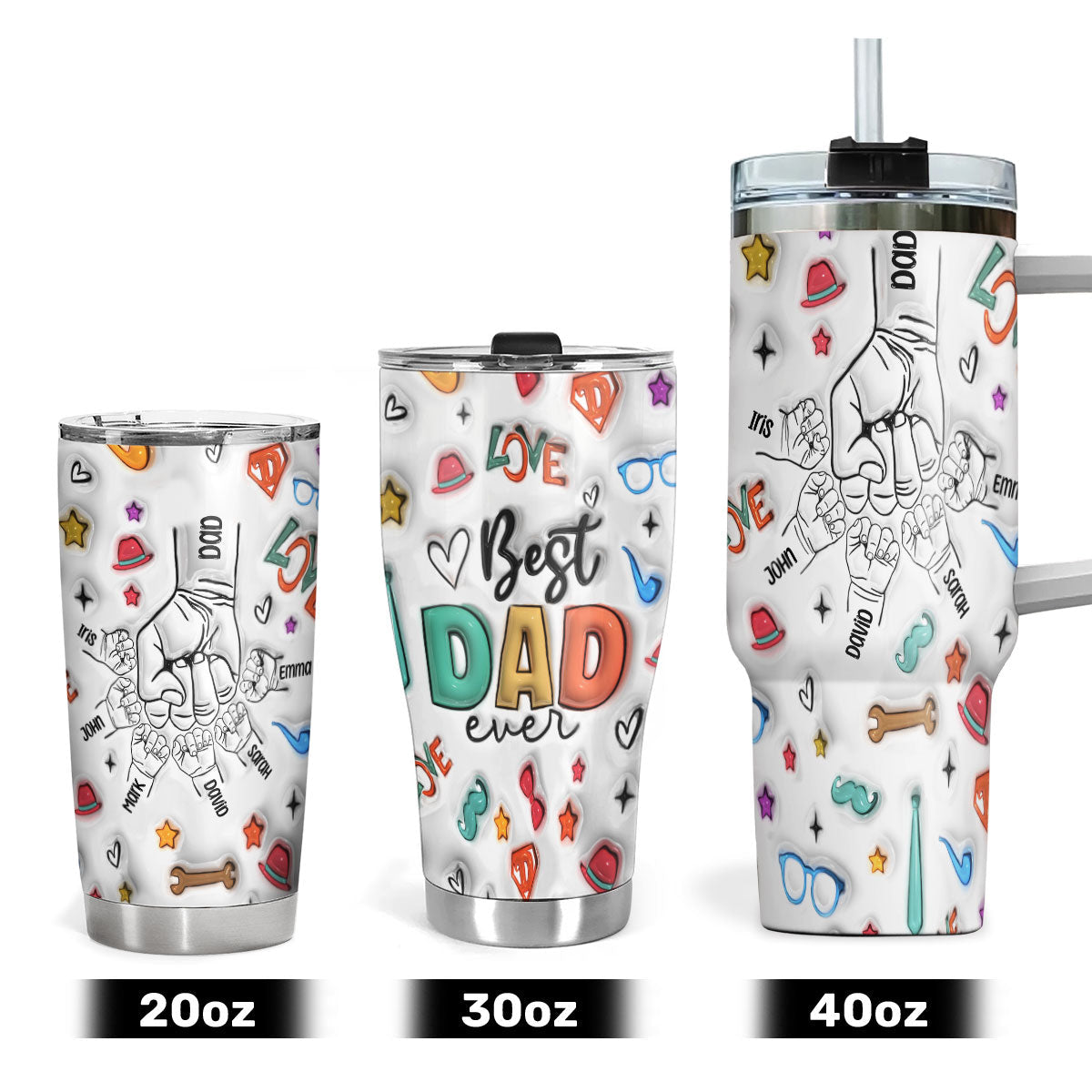 Best Dad Ever - Personalized Stainless Steel Tumbler