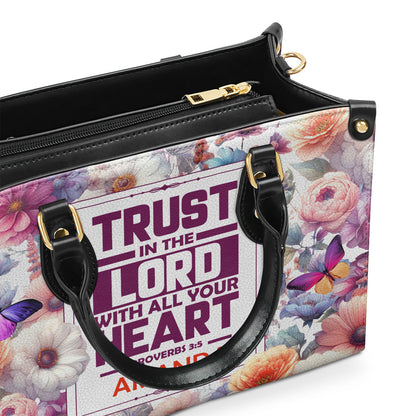 Trust In The Lord - Personalized Leather Handbag GMJSLB200016