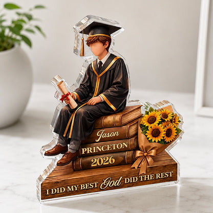 Faith and Achievement - Personalized Acrylic Plaque GAPJS10057