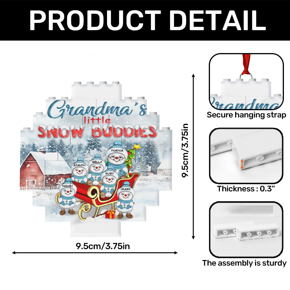 Grandma's Little Snow Buddies - Personalized Christmas Ornament GOJS10146