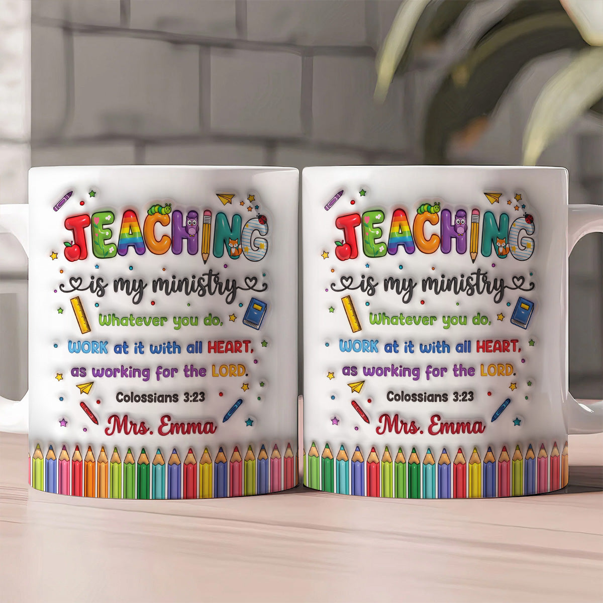 Teaching Is My Ministry - Personalized Ceramic Coffee Mug