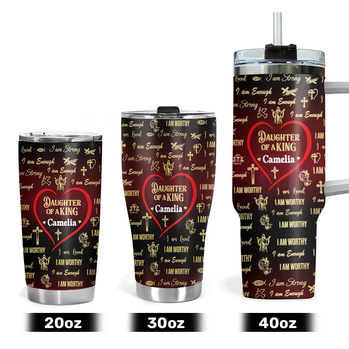 Daughter Of The King - Personalized Stainless Steel Tumbler