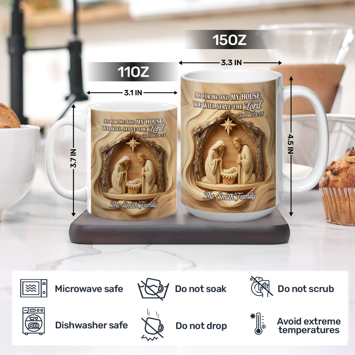 As For Me And My House - Personalized Coffee Mug