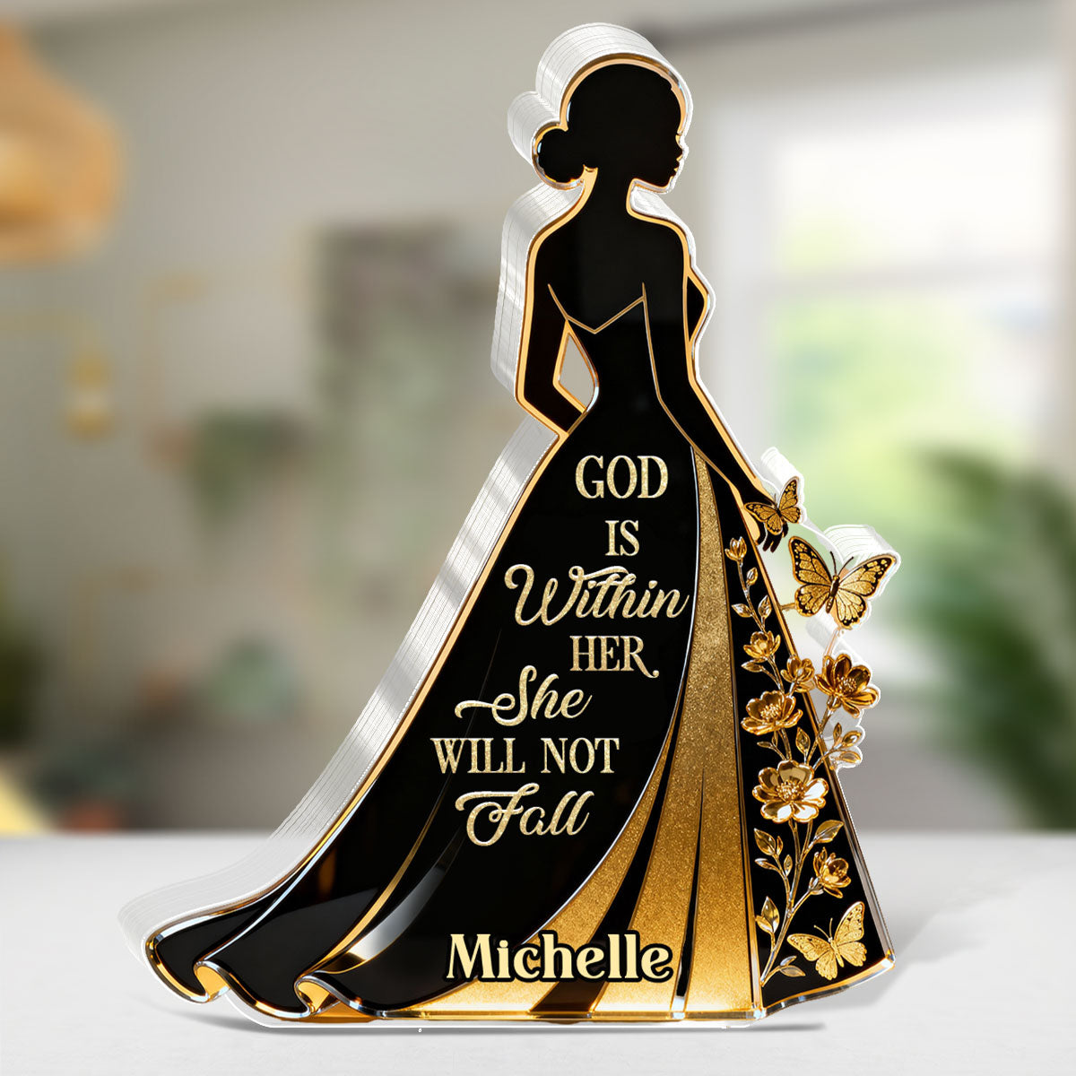 God Is Within Her - Inspirational Faith Keepsake - Acrylic Plaque GAPJS10182