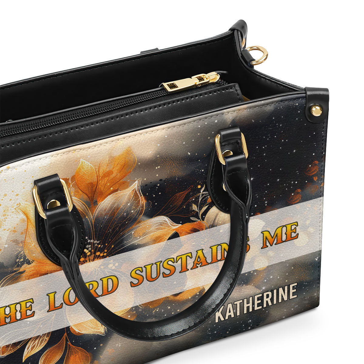 The Lord Sustains Me - Personalized Leather Handbag GMJSLB200014