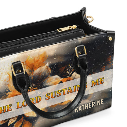 The Lord Sustains Me - Personalized Leather Handbag GMJSLB200014