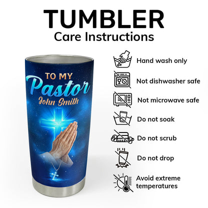 Faithful Pastor - Personalized Stainless Steel Tumbler 20oz