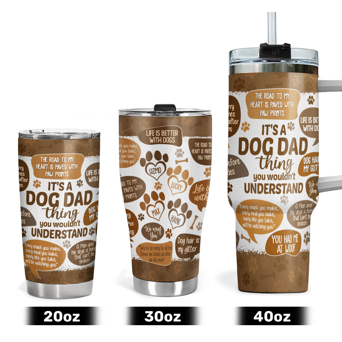 It's A Dog Dad Thing - Personalized Stainless Steel Tumbler
