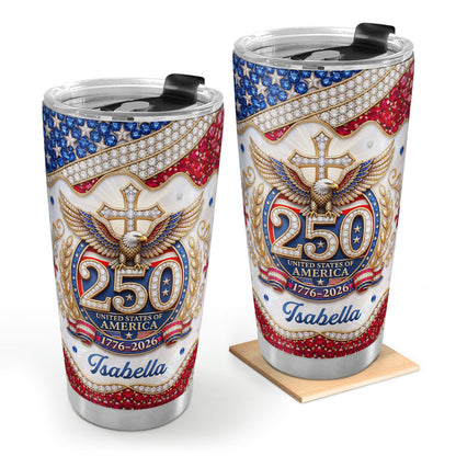 Patriotic Christian Gift for Veterans - Personalized Tumbler