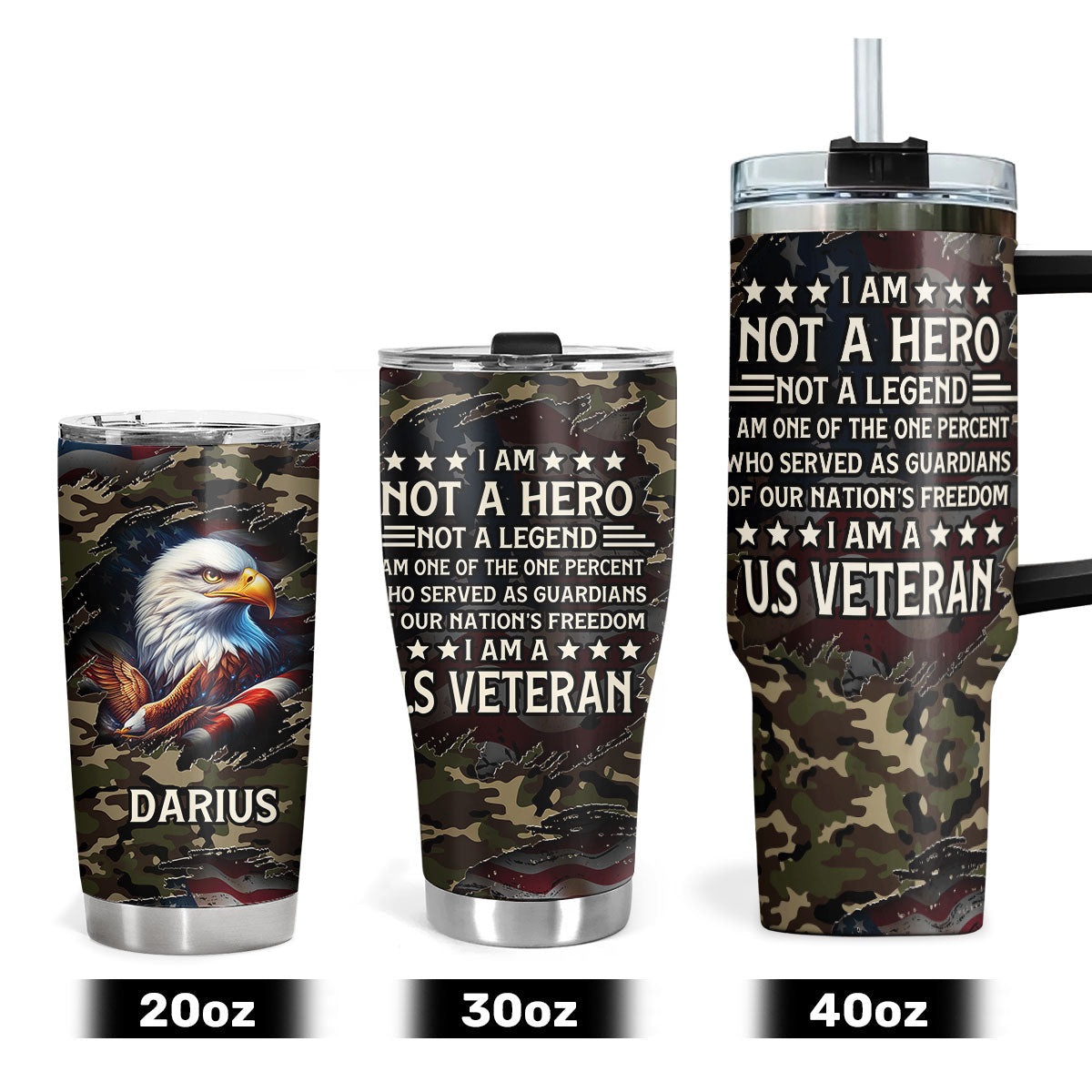 Honoring Service - Personalized Stainless Steel Tumbler