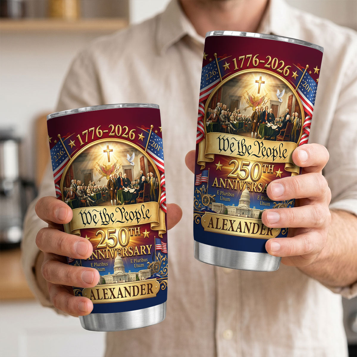 We The People - Personalized Stainless Steel Tumbler
