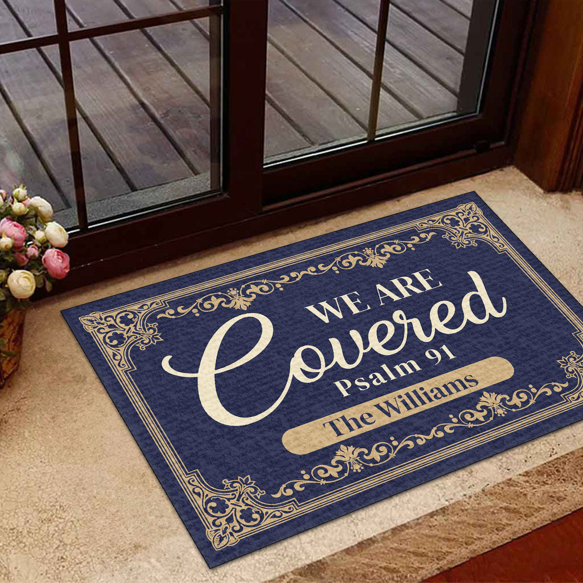 Psalm 91 - Personalized Doormat for Family