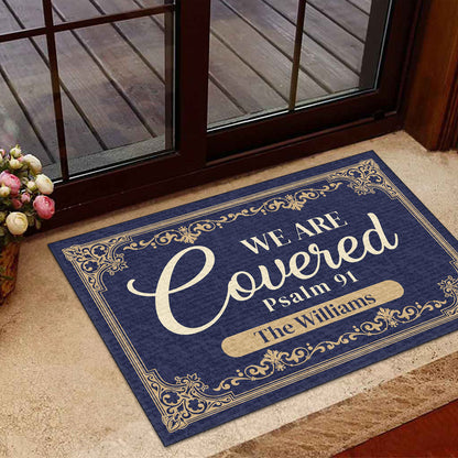 Psalm 91 - Personalized Doormat for Family